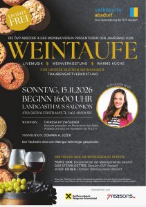 Mehr über den Artikel erfahren Weintaufe 2026
